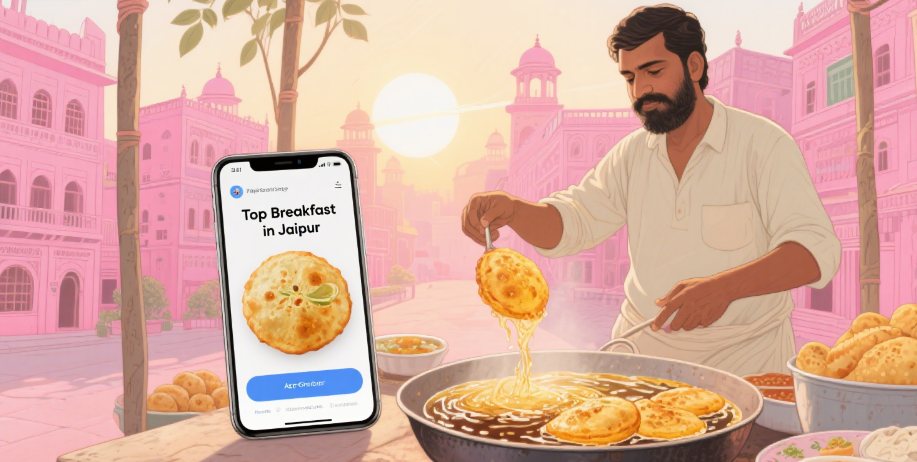 Jaipur pyaaz kachori app breakfast combos